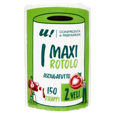 Asciugatutto Multiuso 2 Veli 150 Strappi U! Confronta e Risparmia